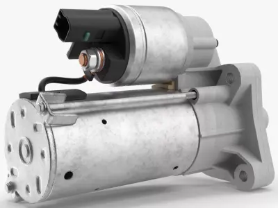Car Ignition Starter Motor System Simplified 3D model