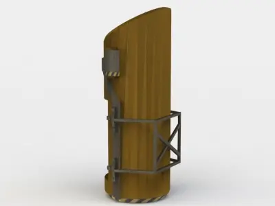 Refiller grenade launcher Low-poly 3D model