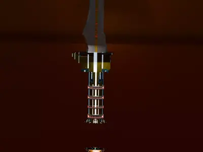 Emberfang Blade  Futuristic Sci-Fi Sword  3D model