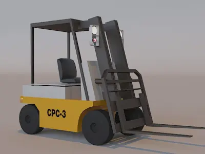 loading machine Low-poly 3D model Low-poly 3D model