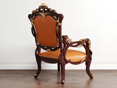 Yah Klasik Makam Odasi Visitor Chair 3D model