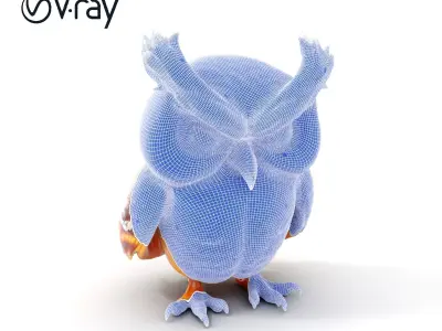 Charming Owl Character Model Pack Low-poly 3D model