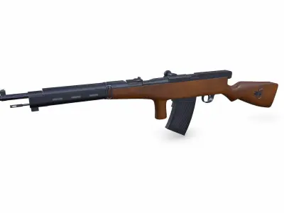 Fedorov Avtomat WW1 USSR Assault Rifle Low-poly PBR Low-poly 3D model