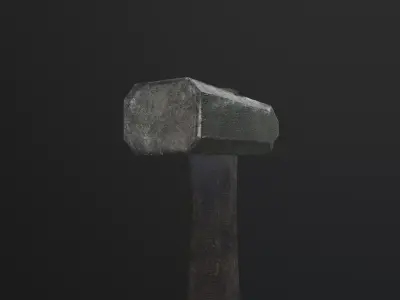 Cross pen Hammer - Game ready PBR Model Low-poly 3D model