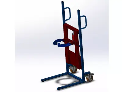 Mobile Hydraulic Gas Cylinder Lifter  3D model