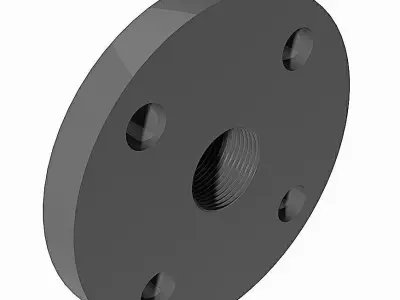 PVC Fixed Flanges - BSP Female Connection Free 3D model