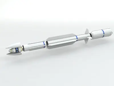 RIM 161 Standard Missile 3 Low-poly 3D model