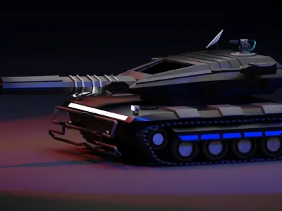 Sci Fi Tank 3D model