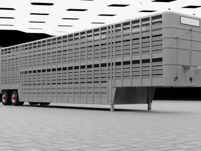 trailer ganadero wilson 1974 Low-poly 3D model