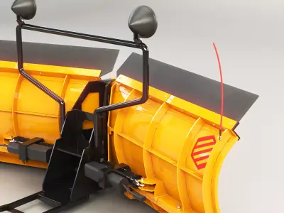 Snowplow V Blade Low-poly 3D model