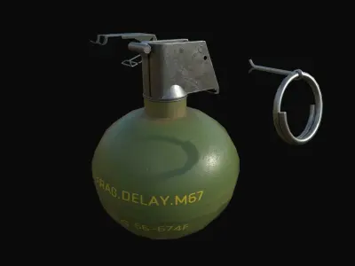 M67 Grenade Low-poly 3D model 3