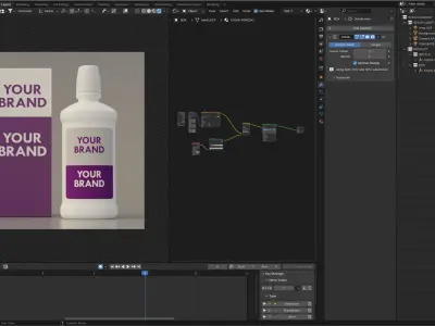 Product Cosmetic Box and Bottle 3D model
