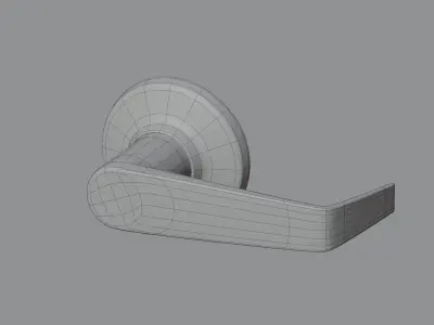 Door Handle Metal Low-poly 3D model