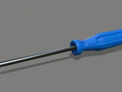 screwdriver Low-poly 3D model 25