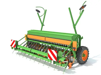 Seed Drill Seeder 3D model
