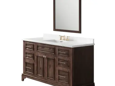 OVE Coachhouse 60 Rosewood Vanity 3D model