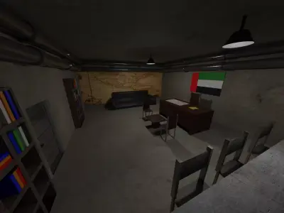 Military Bunker - United Arab Emirates Low-poly 3D model