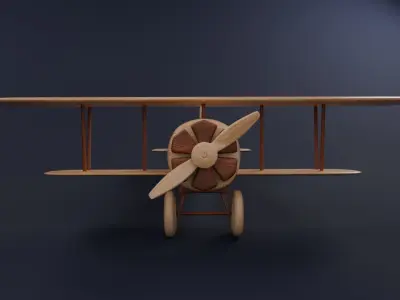 Airplane wooden 3D model