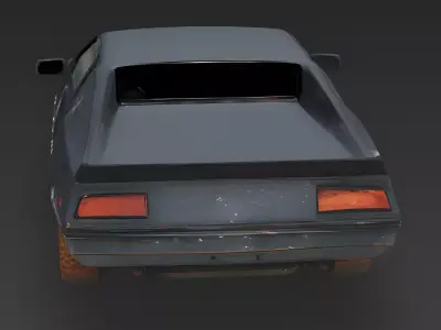 Realistic Corroded Sports Car 3D Model Low-poly 3D model