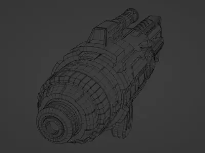 gun laser 02 Low-poly 3D model