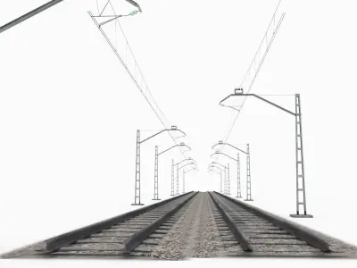 Train Rail 3D model