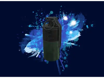 GRENADE 3 - M14 Smoke Grenade - 4K Game Ready Low-poly 3D model