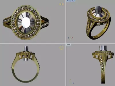 Gold Ring 3D print model