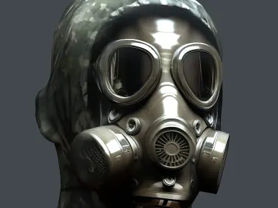 Helmet 3d model military combat Military scifi Low-poly 3D model