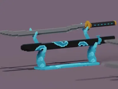 catans with the elements 3D model