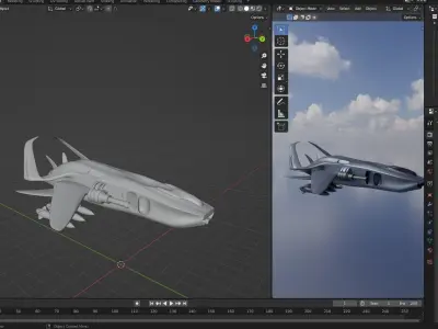 Shark fighter 3D model