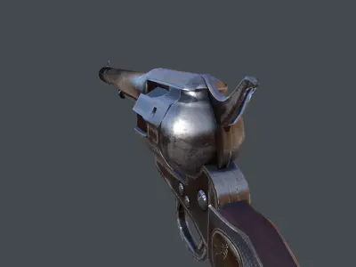 Colt Revolver outdated Low-poly 3D model
