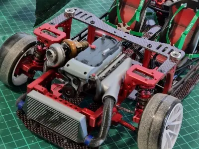 10th scale RC Drift Car Ford Barra Engine for Rhinomax II 3D print model purchase