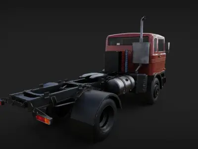 Benz Truck Cab Low-poly 3D model