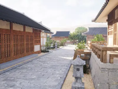 Traditional Village Architecture 3D model