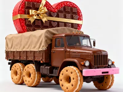 Sweet Tooth Transport Truck 3D Model Low-poly 3D model