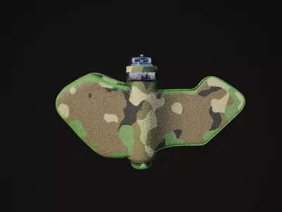 Woodland Petal explosive mine highpoly 3D model