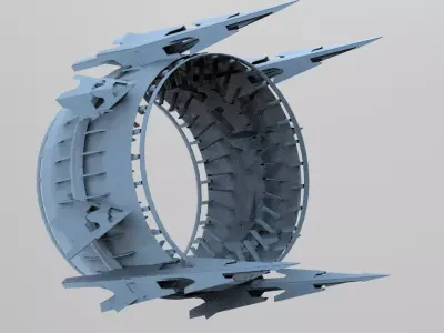 Sci Fi Fusion Tower Shard 1  3D model
