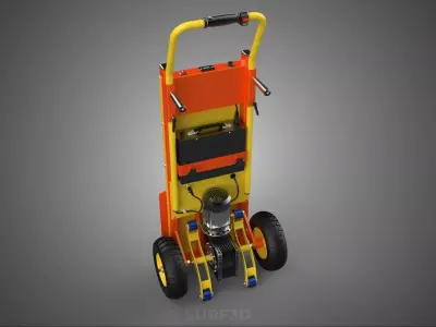 FOLDING BED PLATE HANDTRUCK POWERED ELECTRIC HEAVY DUTY CART KIT 3D model