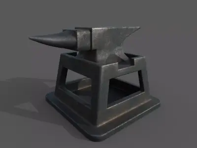 old anvil Low-poly 3D model