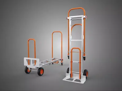 RETRACTABLE FOLDING METAL HAND TRUCK PLATFORM TROLLEY CART DOLLY 3D model
