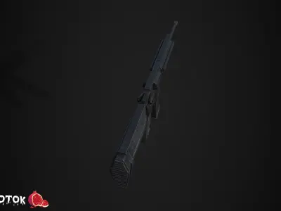 Rifle ar - Free low-poly 3D model