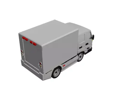 Generic Small Box Cargo Truck Delivery Transport Vehicle 3D model