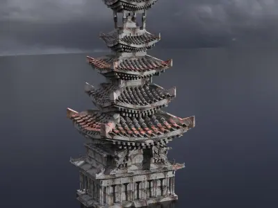 Dragon Lord Temple 3D model