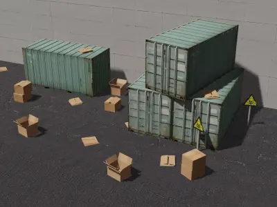 Industry Pack Low-poly 3D model