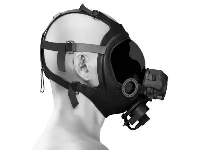 MSA MILLENIUM GAS MASK Low-poly 3D model