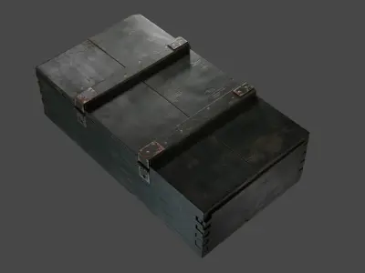 Military box Low-poly 3D model 10