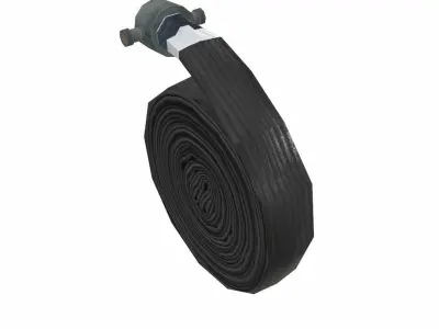 Fire hose  Low-poly 3D model