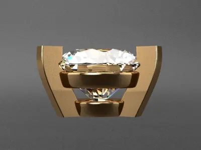 A package of ring heads engagement anniversary 3 prong printable 3D print model