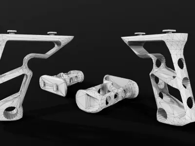 Fortis SHIFT MLOK Vertical Grip Low-poly 3D model
