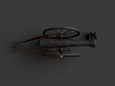 Cannon 3D model 5
